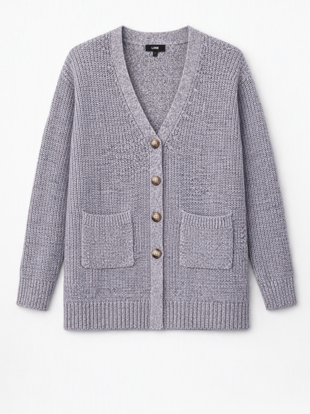 LINE - Pink/Blue Mix V-neck Knit Cardigan Sweater. Small P2P 22”